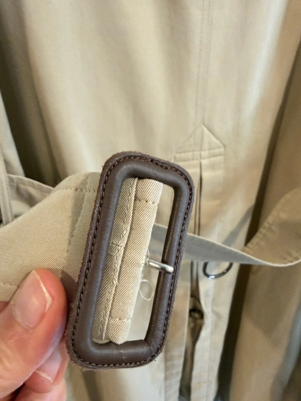 Burberry Tan Double-Breasted Trench Coat - Picture 4 of 9
